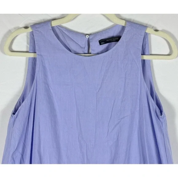 NWOT Zara Soft Blue Mini Romper Dress- S - Picture 7 of 14